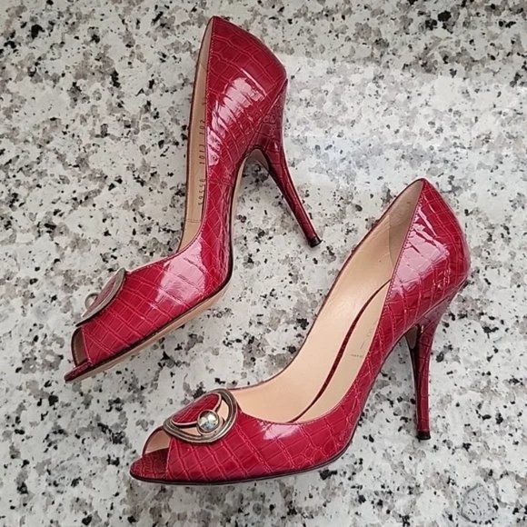 Casadei peeptoe pumps US sz 9.5 - Picture 5 of 15